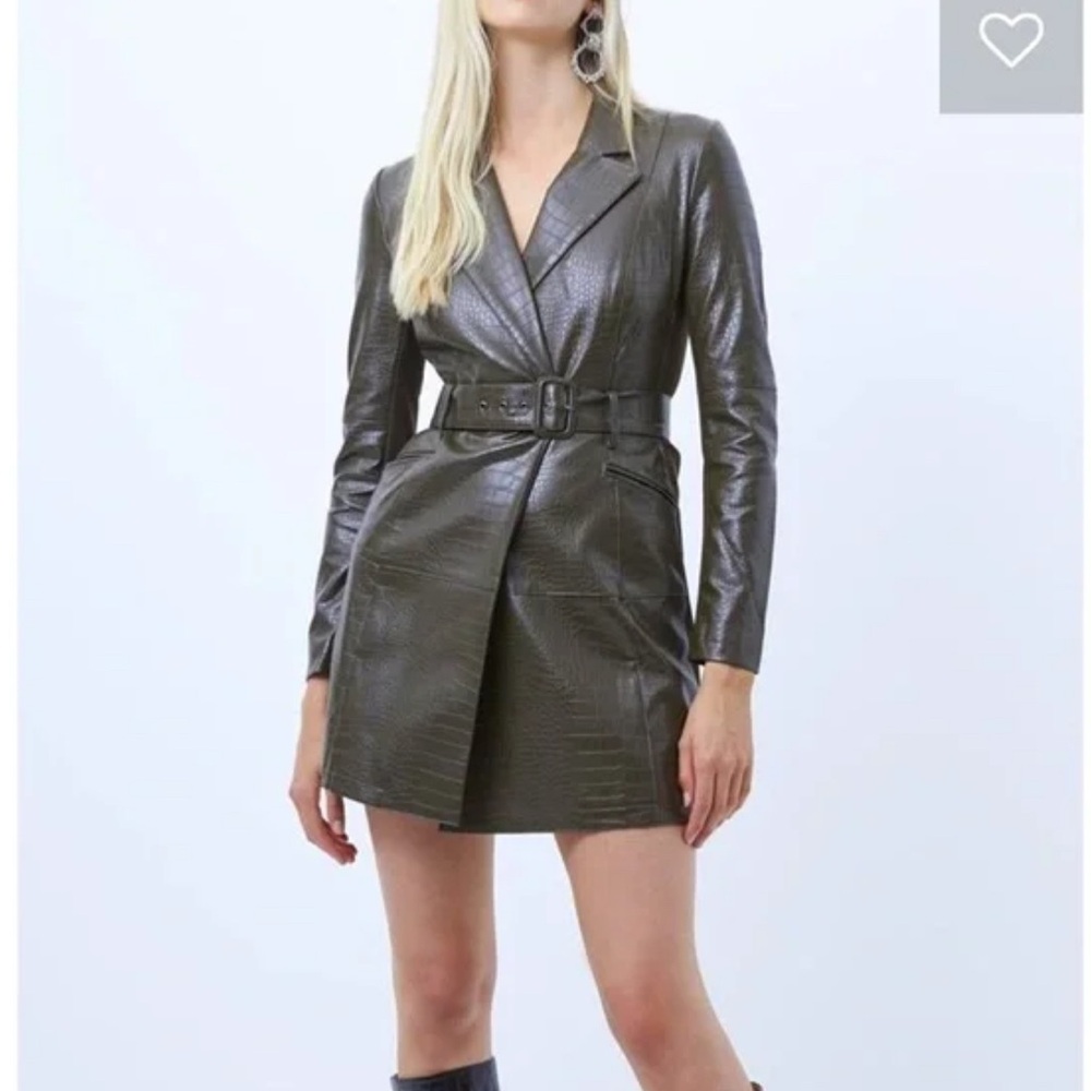 French Connection Leather Blazer Mini Dress NWT